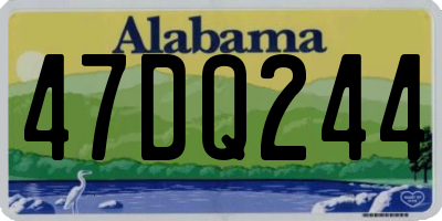 AL license plate 47DQ244