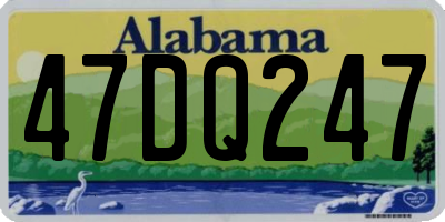 AL license plate 47DQ247