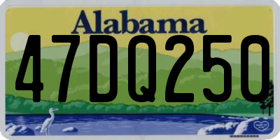 AL license plate 47DQ250