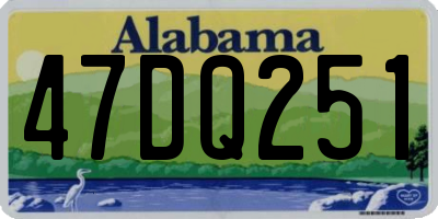 AL license plate 47DQ251