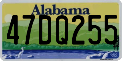 AL license plate 47DQ255