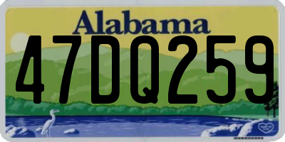 AL license plate 47DQ259