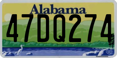AL license plate 47DQ274