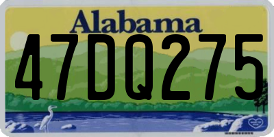 AL license plate 47DQ275