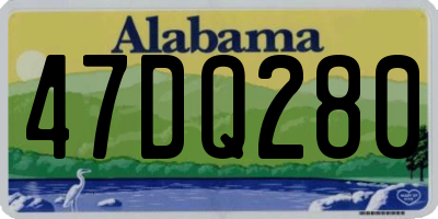 AL license plate 47DQ280