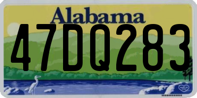AL license plate 47DQ283
