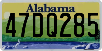 AL license plate 47DQ285