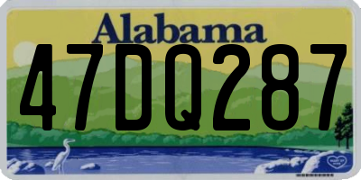 AL license plate 47DQ287