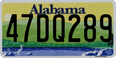 AL license plate 47DQ289