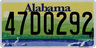 AL license plate 47DQ292