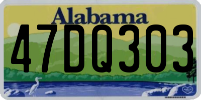 AL license plate 47DQ303