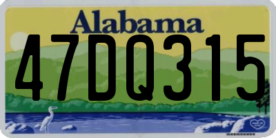 AL license plate 47DQ315