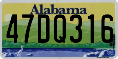 AL license plate 47DQ316