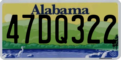 AL license plate 47DQ322