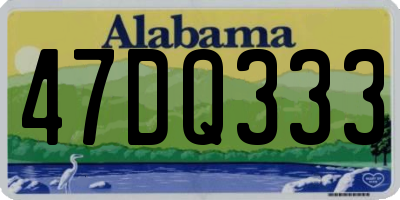 AL license plate 47DQ333