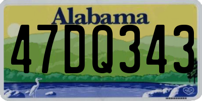 AL license plate 47DQ343