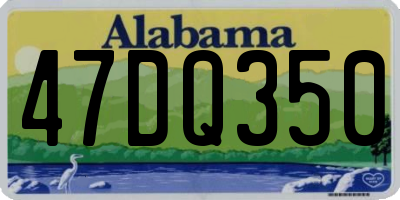AL license plate 47DQ350