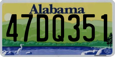AL license plate 47DQ351