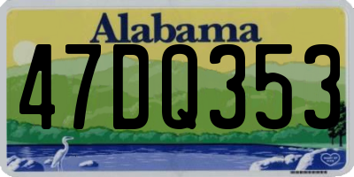 AL license plate 47DQ353
