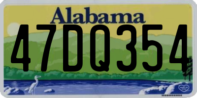 AL license plate 47DQ354