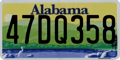 AL license plate 47DQ358