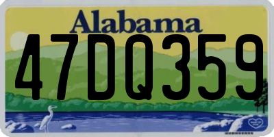 AL license plate 47DQ359