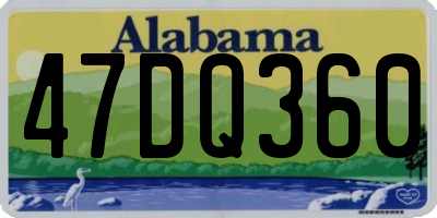 AL license plate 47DQ360