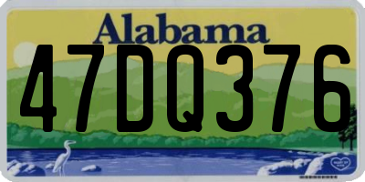 AL license plate 47DQ376