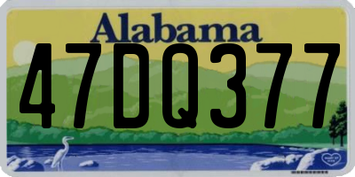 AL license plate 47DQ377