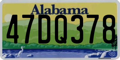 AL license plate 47DQ378