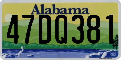 AL license plate 47DQ381