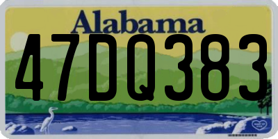 AL license plate 47DQ383