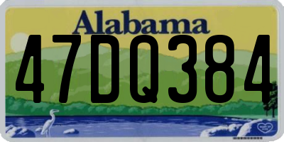 AL license plate 47DQ384