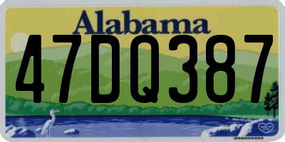 AL license plate 47DQ387