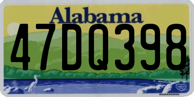 AL license plate 47DQ398