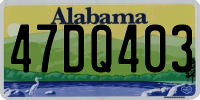 AL license plate 47DQ403