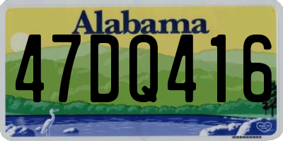 AL license plate 47DQ416