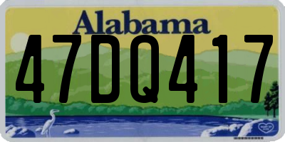 AL license plate 47DQ417