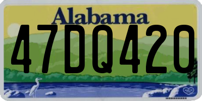 AL license plate 47DQ420