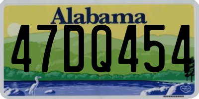 AL license plate 47DQ454