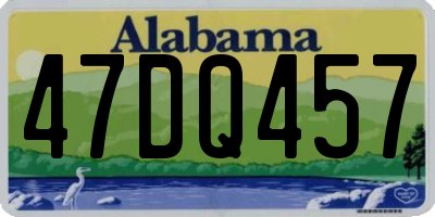 AL license plate 47DQ457
