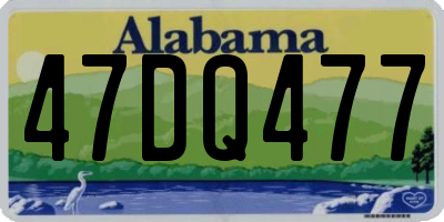 AL license plate 47DQ477