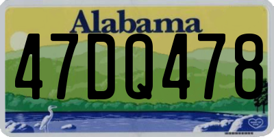 AL license plate 47DQ478
