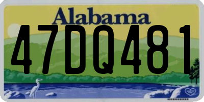 AL license plate 47DQ481