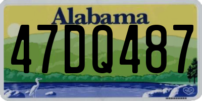 AL license plate 47DQ487