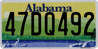 AL license plate 47DQ492