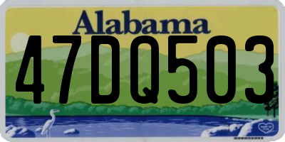 AL license plate 47DQ503