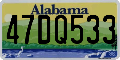 AL license plate 47DQ533