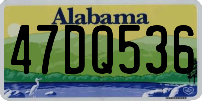 AL license plate 47DQ536