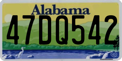 AL license plate 47DQ542